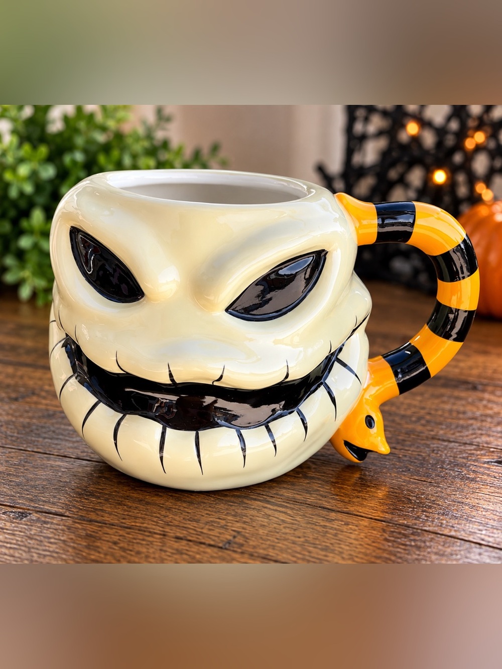 Disney Halloween Face Mug in Cream, Black and Orange